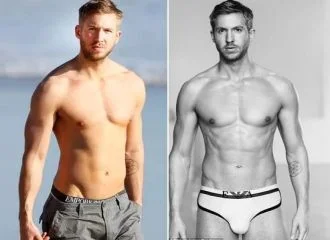 Cantor Calvin Harris exibe ót