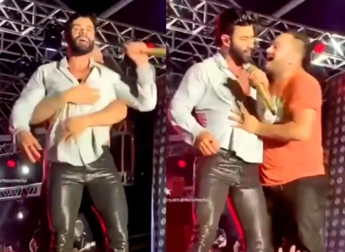 Vídeo: Fã agarra Gusttavo Li