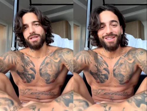 Maluma tira a roupa na praia p